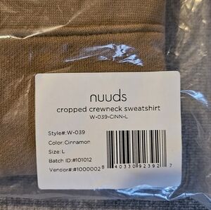 Nuuds cropped crew neck sweatshirt